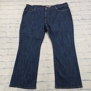 Levis 415 Relaxed Bootcut Jeans Womens 24W Dark Wash Blue Denim Stretch 415-0555
